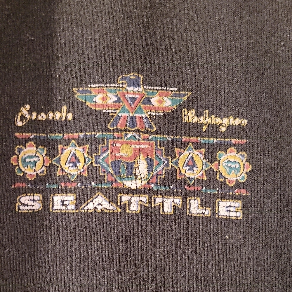 Seattle Black Long Sleeve Henley Shirt - Picture 2 of 8